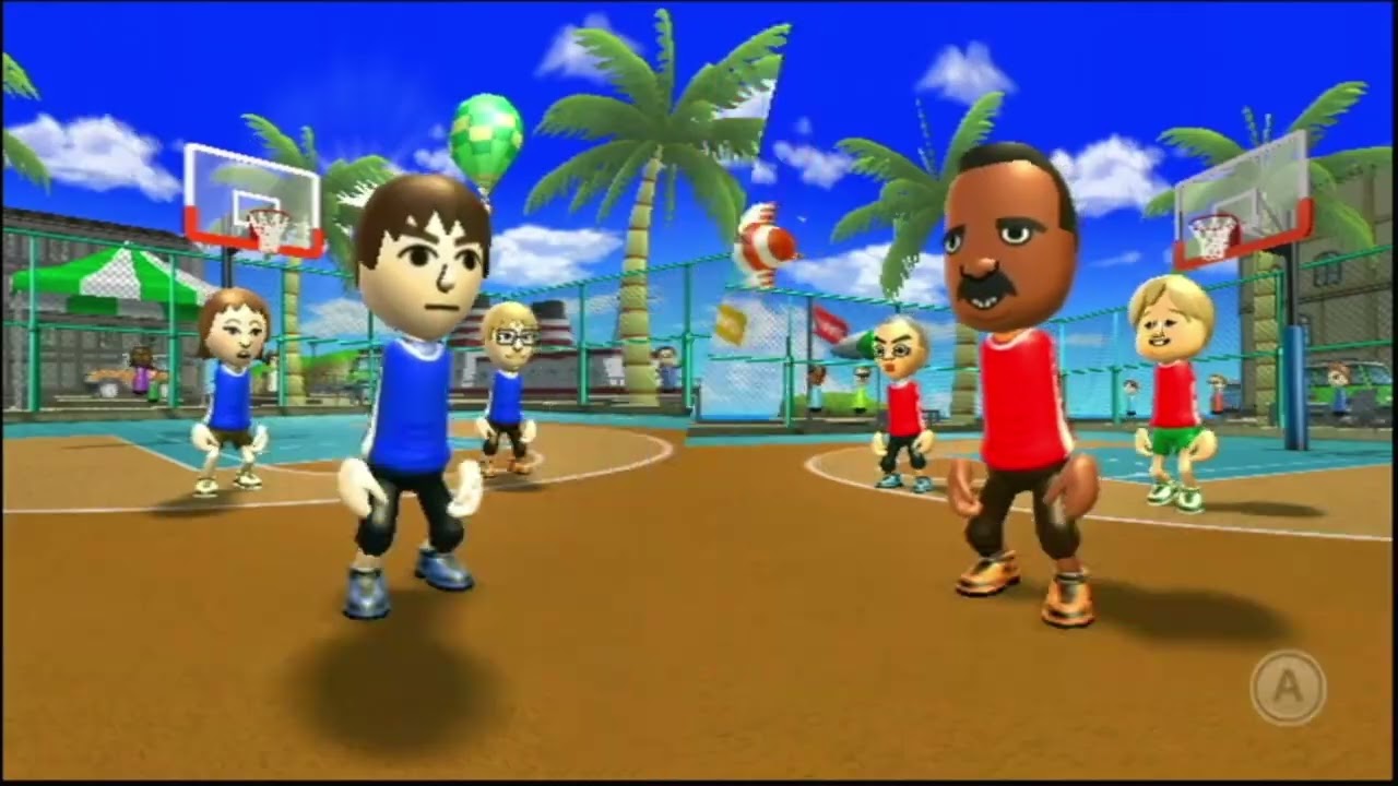 Wii Sports Resort Баскетбол Уличная Игра 4 Штампа