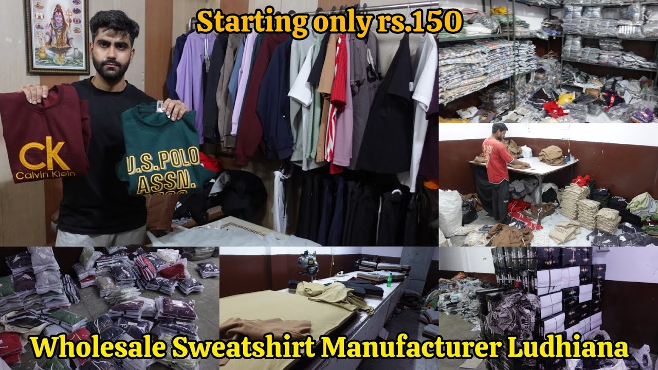 Rs.150 Wholesale Sweatshirt, Jackets, Windcheater Ludhiana/ Direct from Factory Kapoor Hosiery