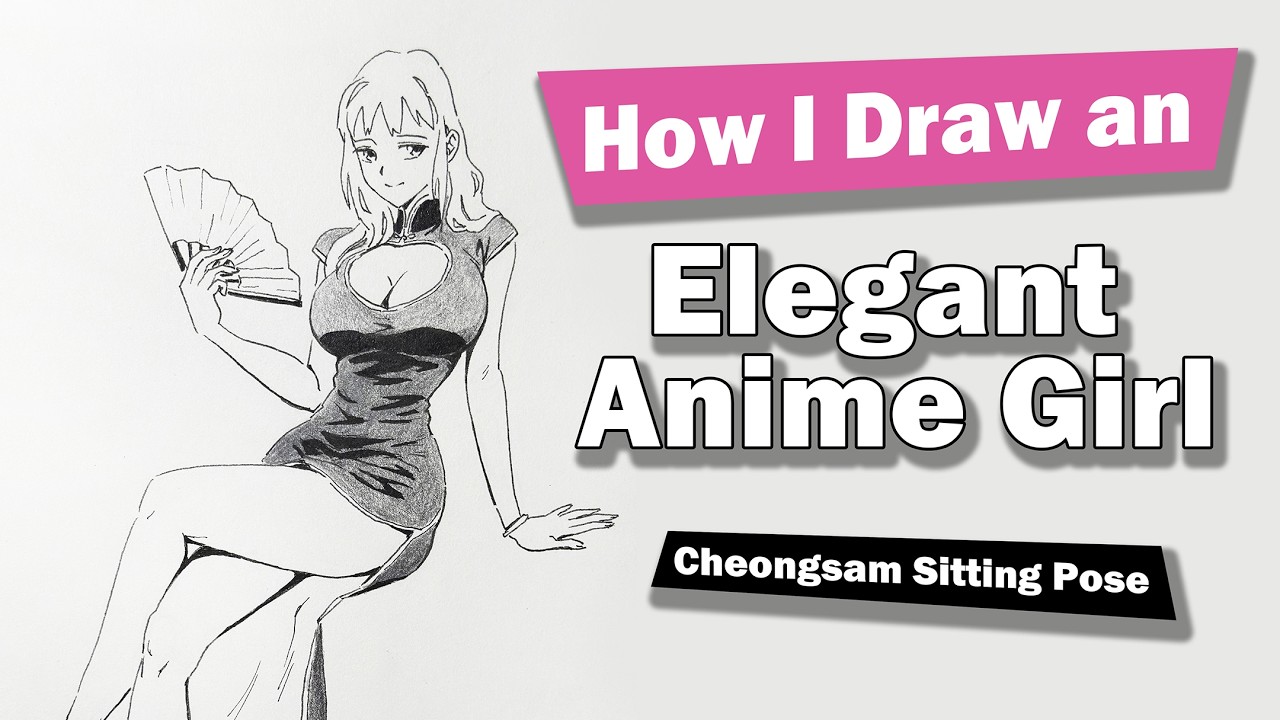 How I Draw an Elegant Anime Girl|上品なアニメ少女を描いてみた