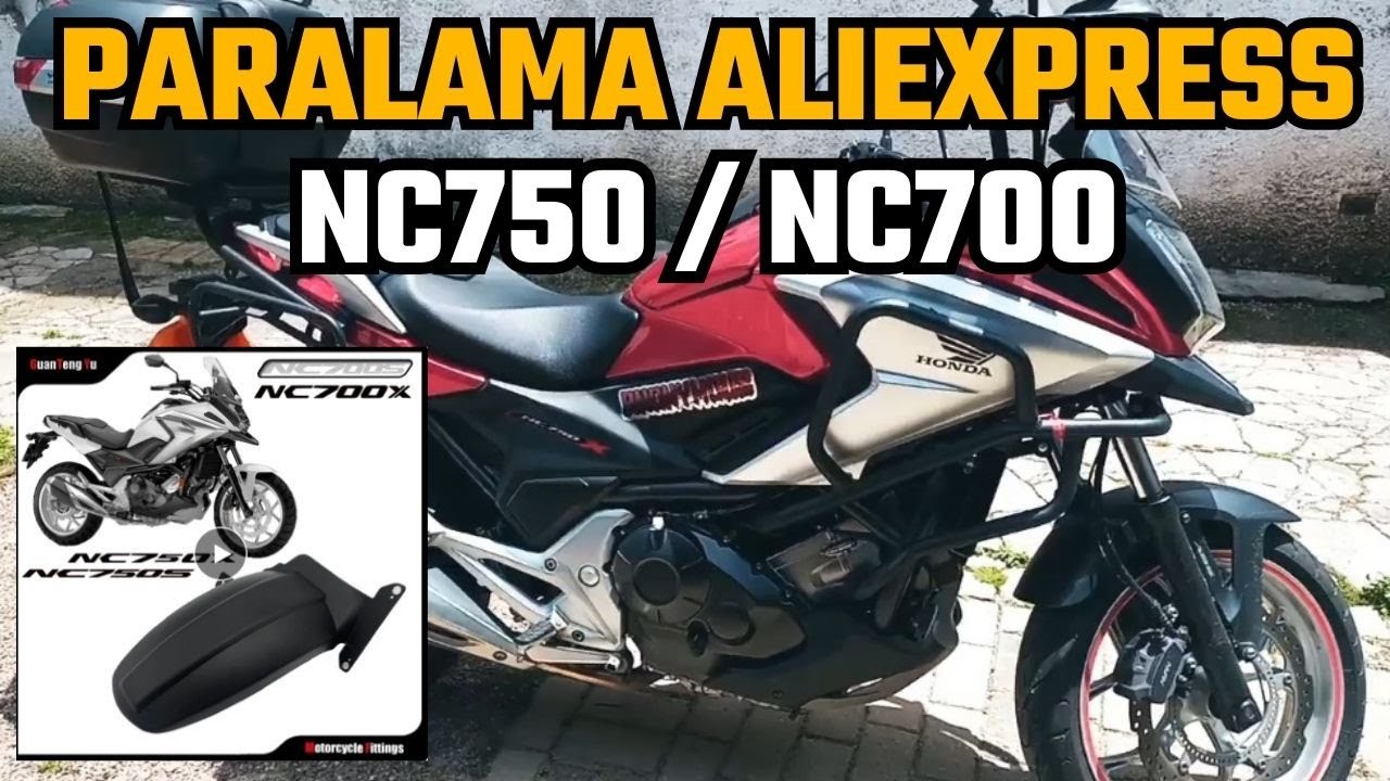 Paralama NC700 NC750 Capa de Corrente Parabarro Comprado na Aliexpress Instalação