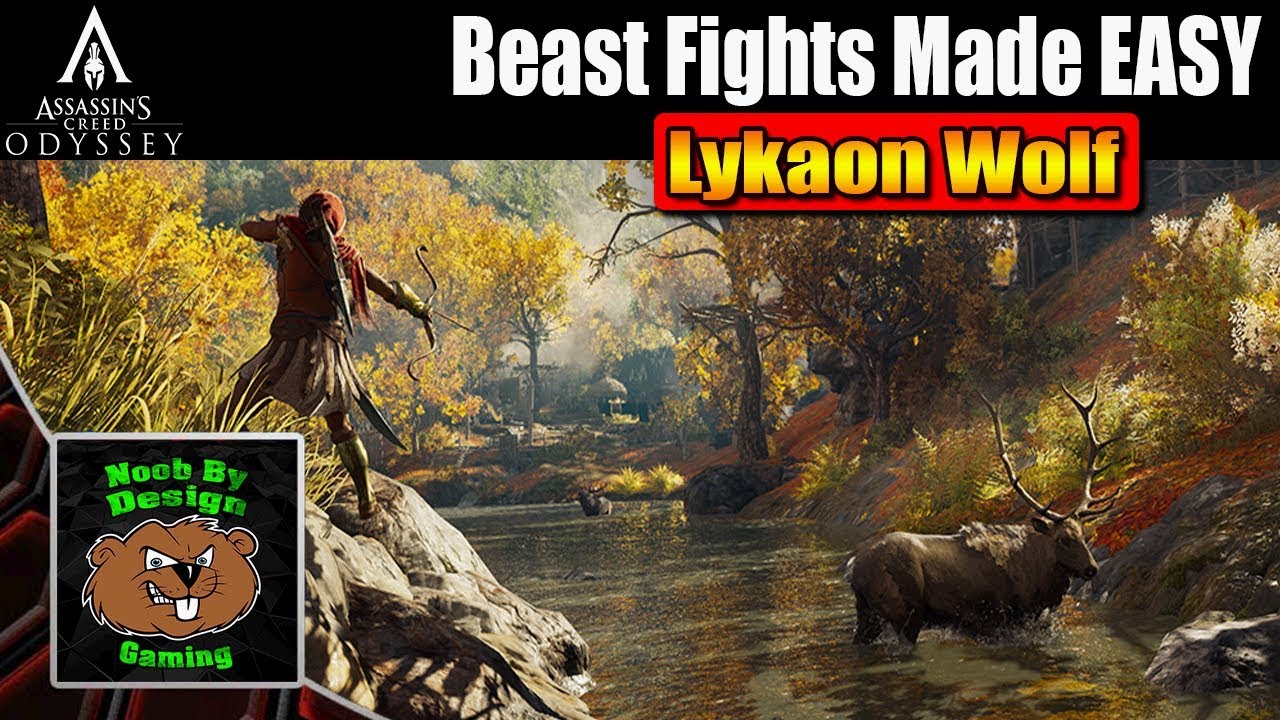 Assassins Creed Odyssey - How to Beat the Lykaon Wolf - Beast Fight made Easy