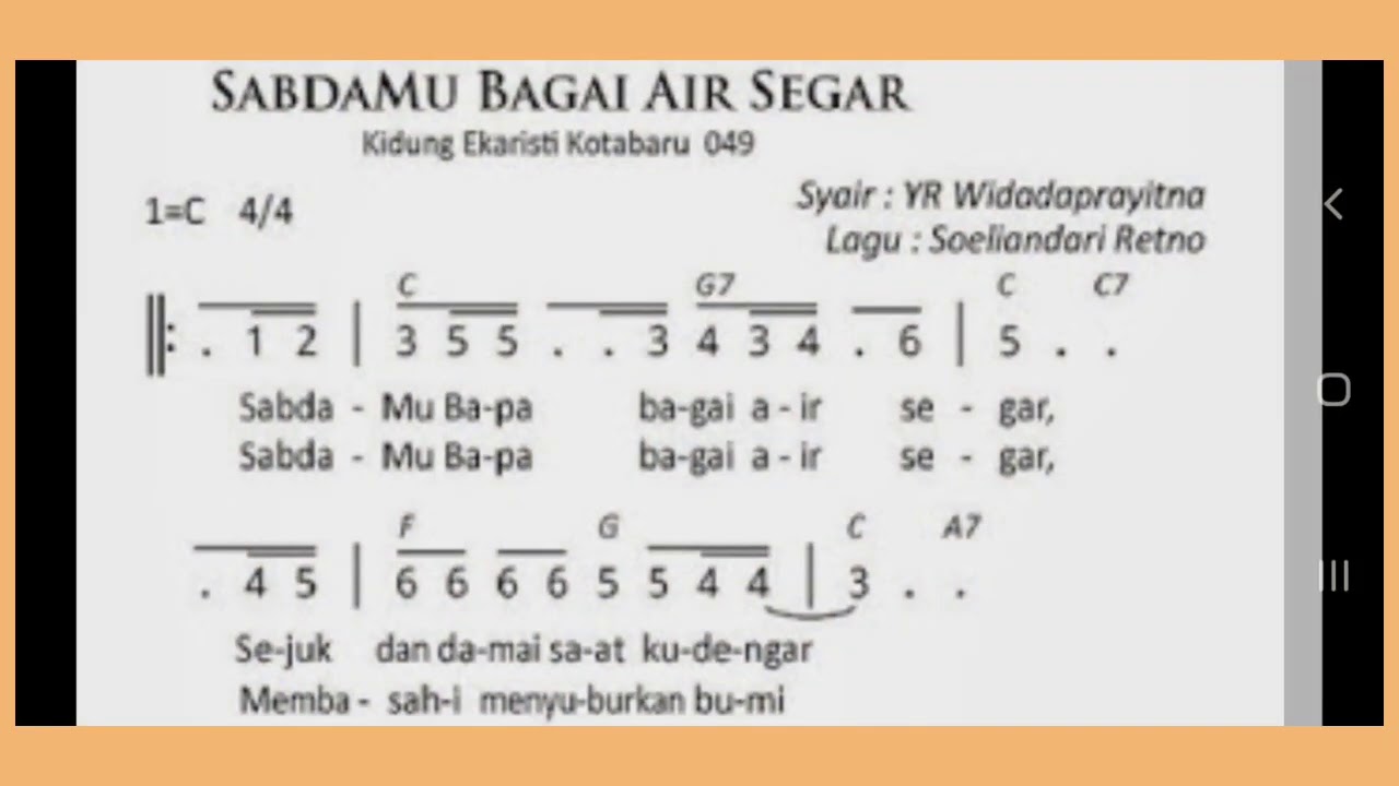 SabdaMu Bapa bagai air segar  September 30, 2020
