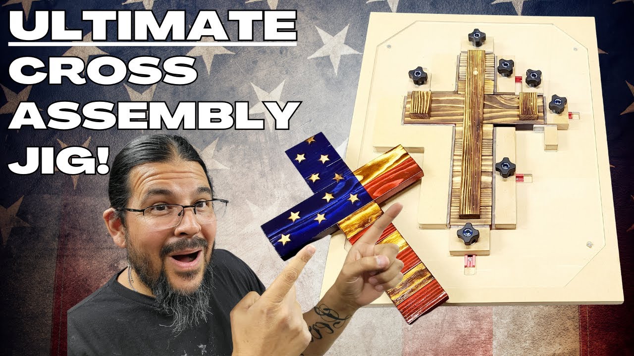 How I Made The Ultimate Assembly Jig For My American Flag Crosses!