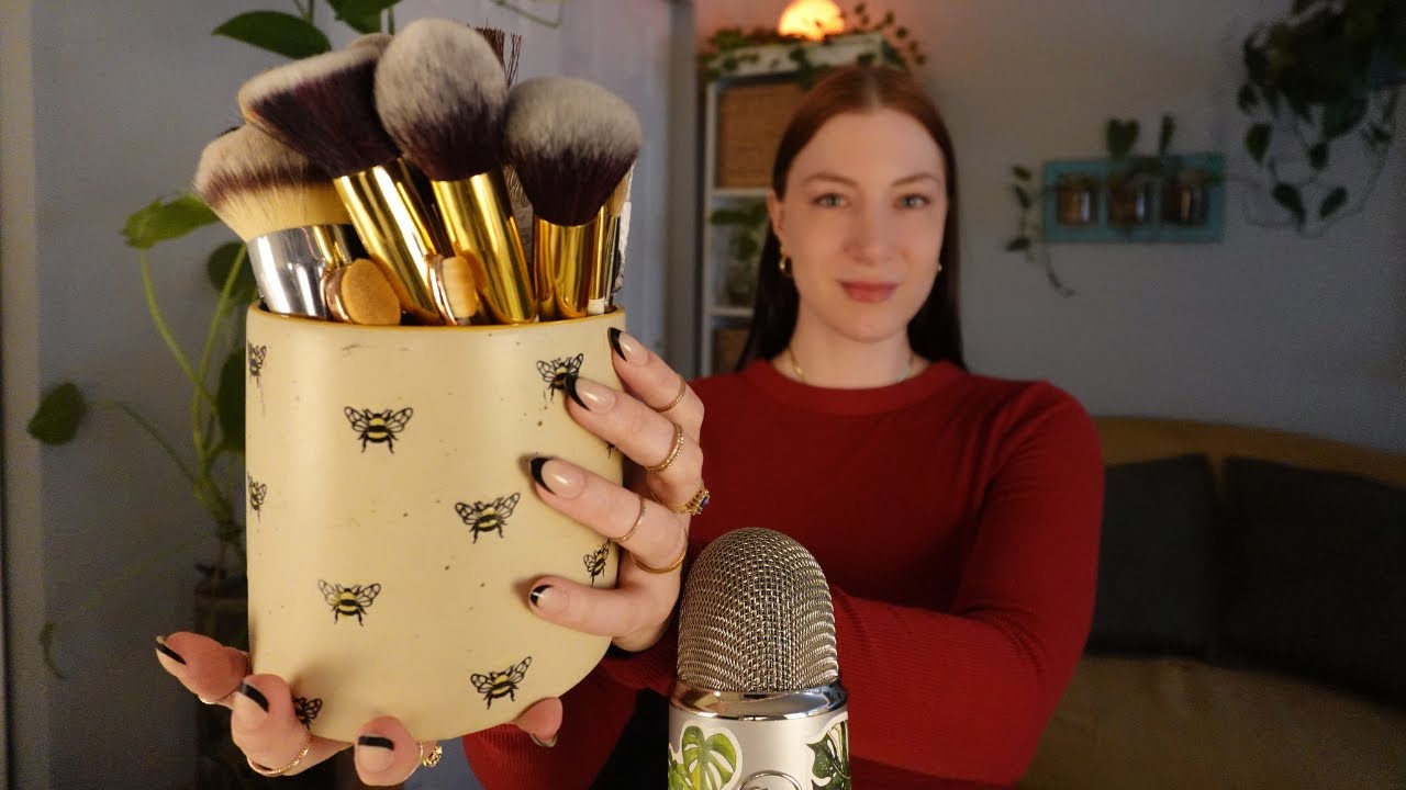 Soothing Mic Scratching, Face Brushing & Whispers  ⛈️ [Rain → Echo → Delay] ✨ Flashback Friday