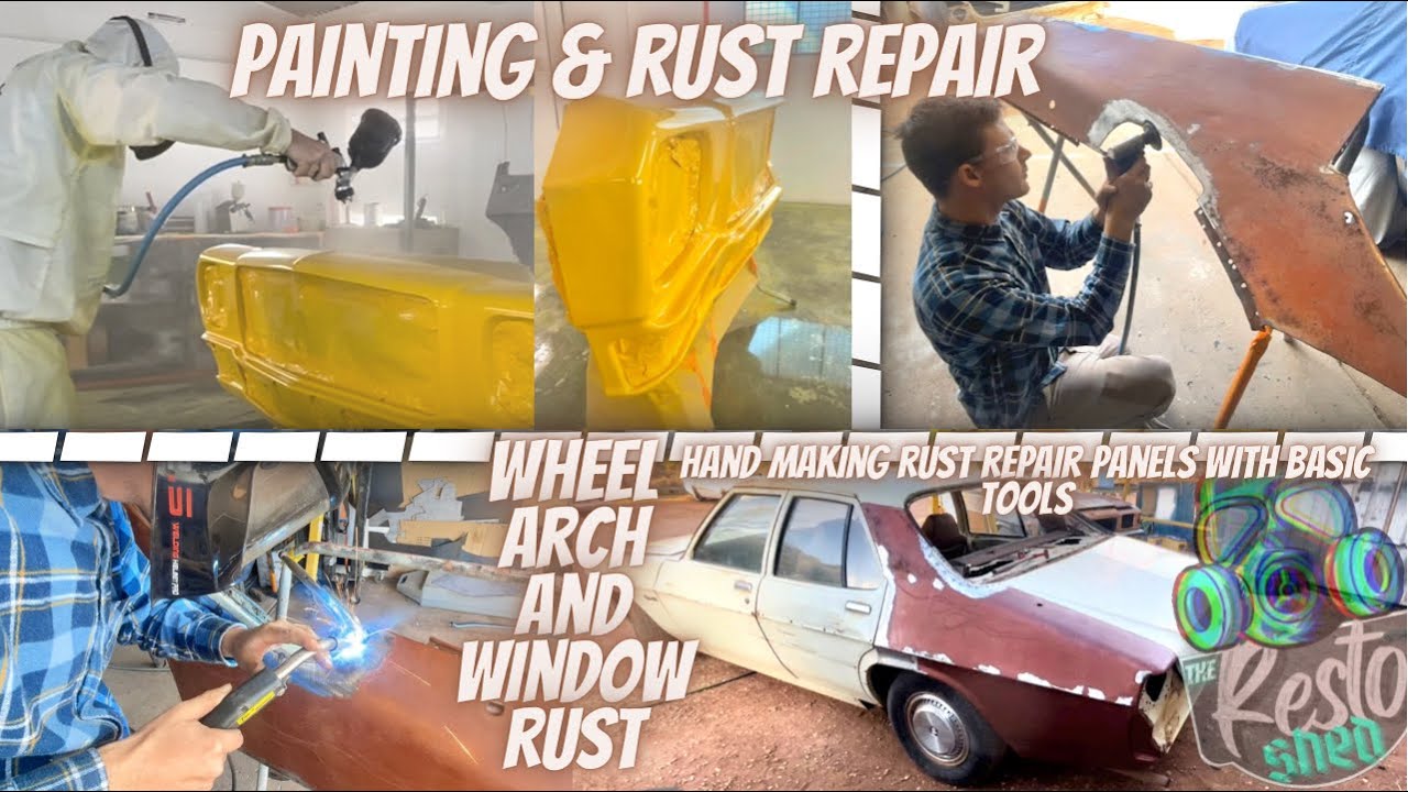 Painting & Rust Repair - Wheel Arch and Window Rust - HZ Holden - Nose Cone Painting HQ Holden