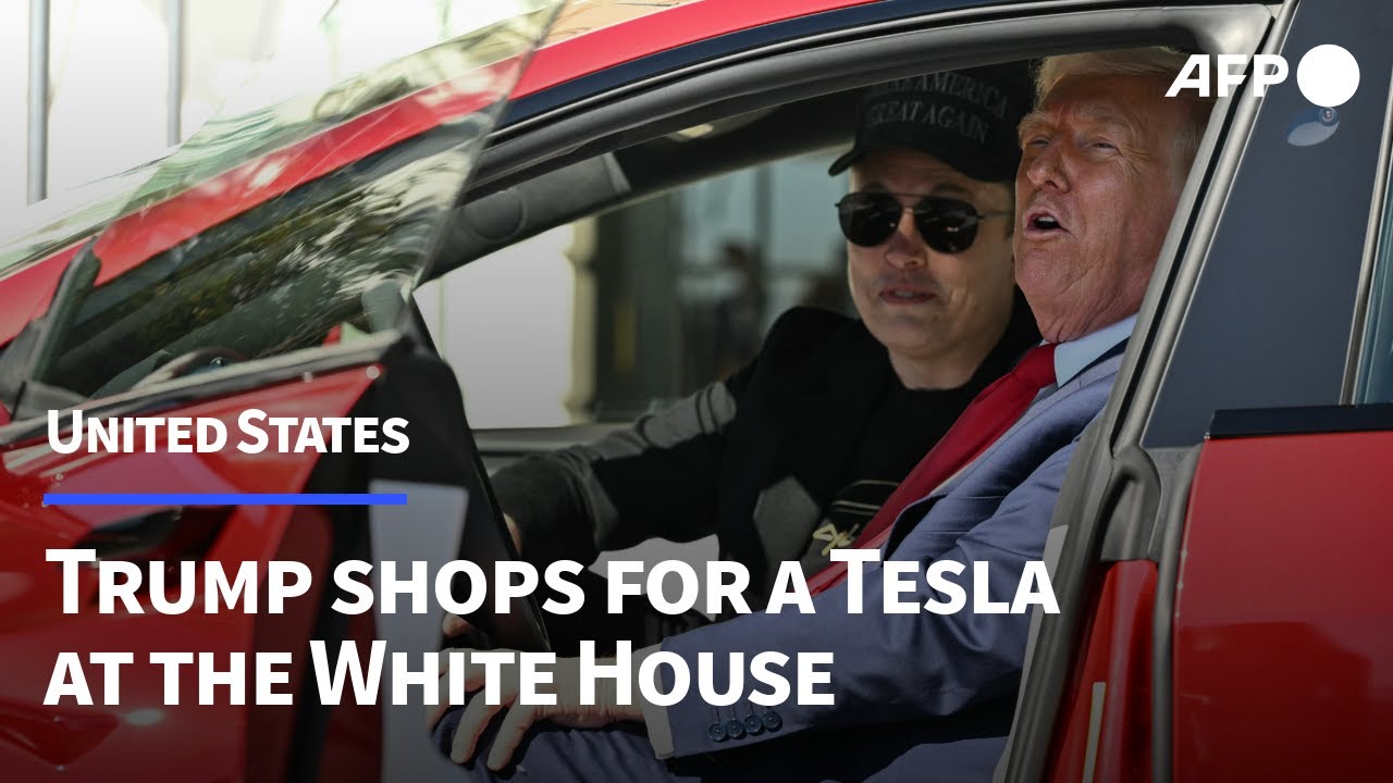 Trump shops for a Tesla at the White House in show of support for Musk | AFP