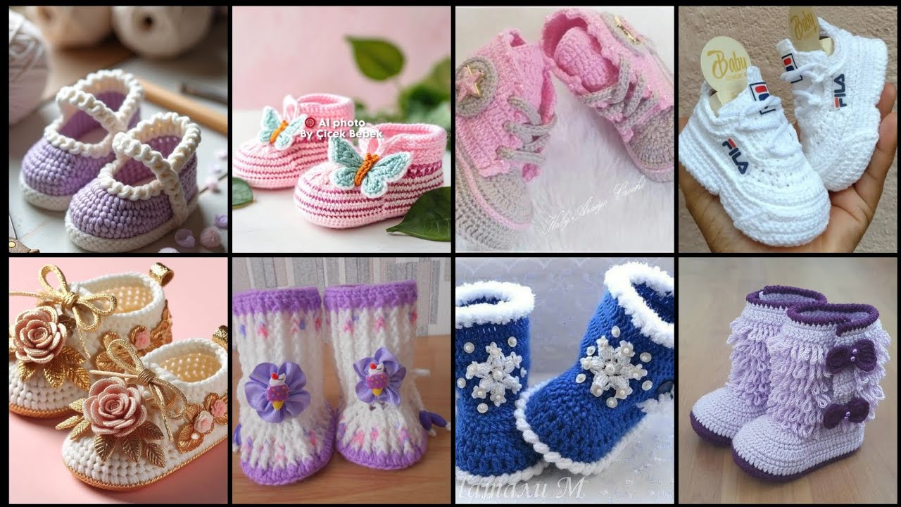 Demanding fantastic Gorgeous crochet pattern of babies shoes designs ideas 