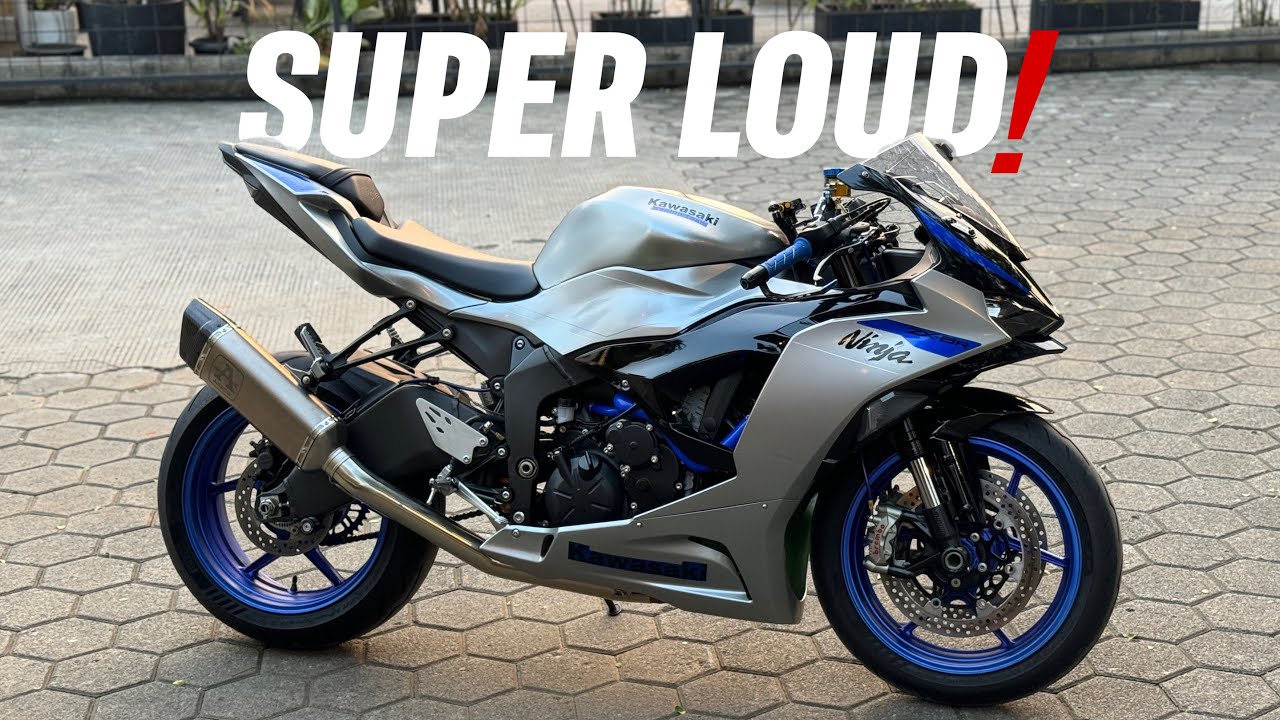 Kawasaki ZX6R 2024 with ARROW PISTA TITANIUM EXHAUST RACING‼️