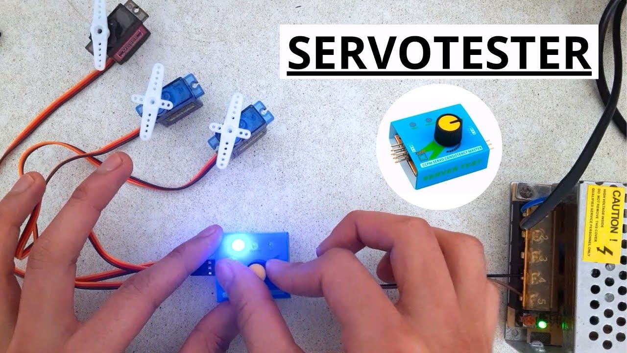 ServoTester Probador de Servos:  Probando 1 y hasta 3 Servomotores Simultáneamente con servotester