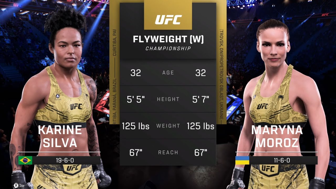 EA Sports UFC 5 Gameplay Karine Silva vs Maryna Moroz