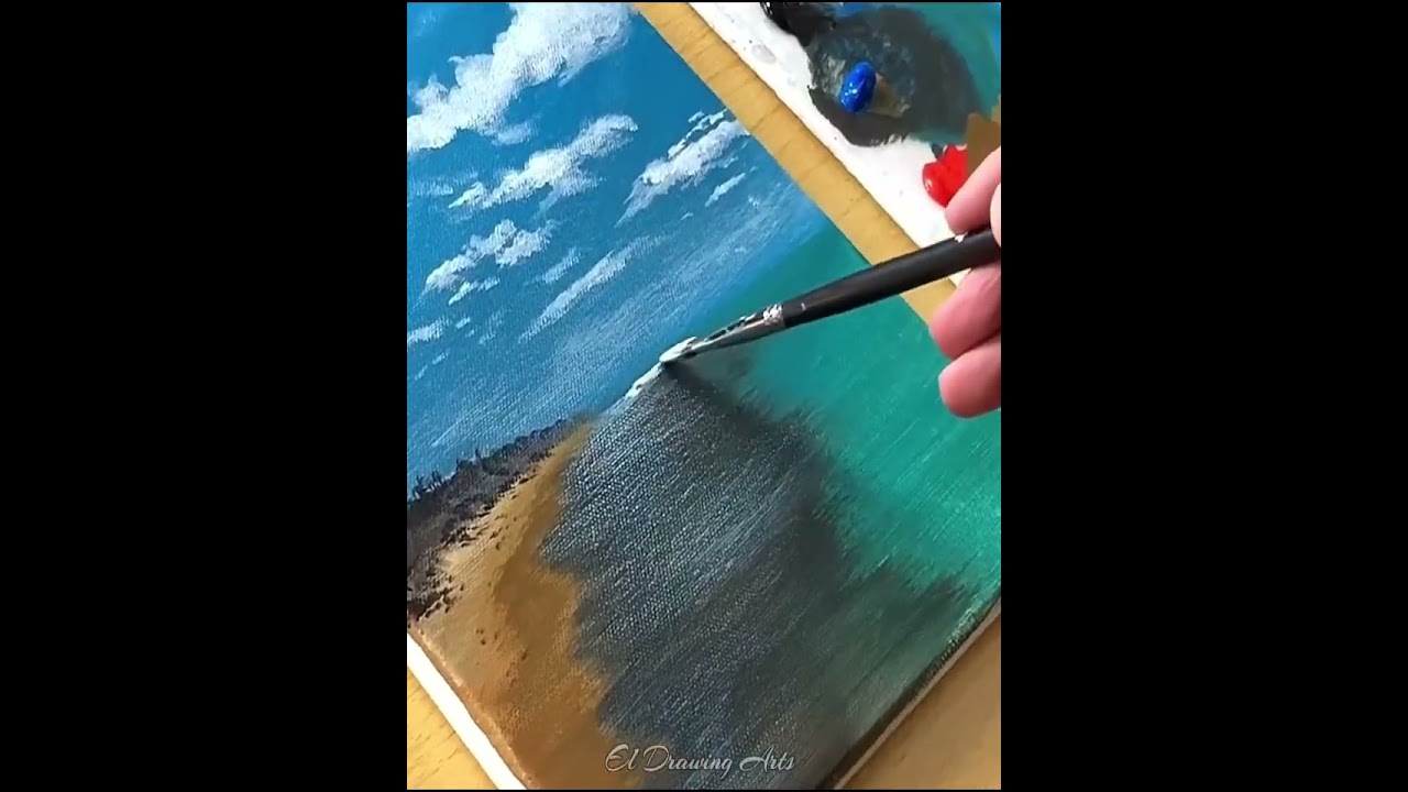 Captivating Spring Seascape Acrylic Painting | Step-by-Step Tutorial