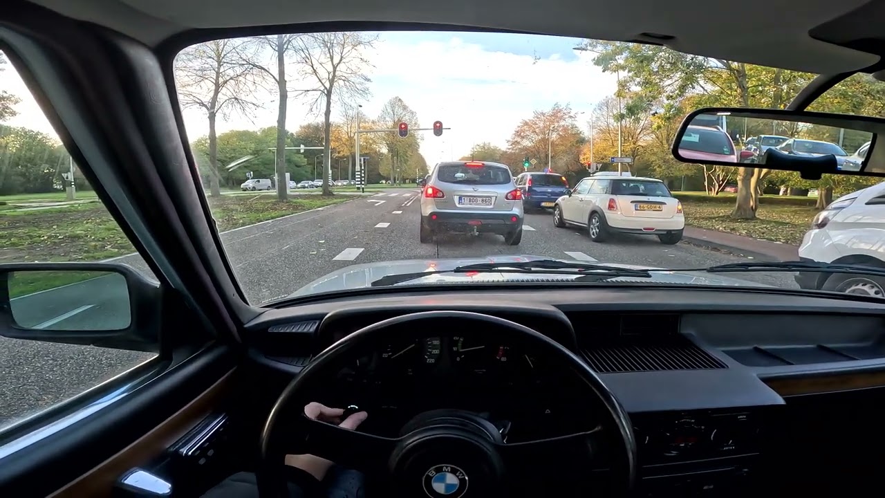 BMW E12 528i POV drive to gas RAW