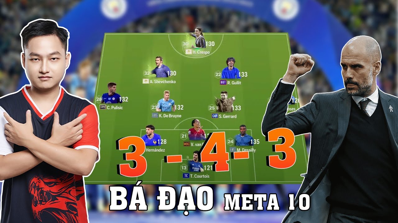 THÀNH MAN | Cosplay PEP GUARDIOLA khiển sơ đồ 3-4-3 BÁ ĐẠO nhất meta 10.