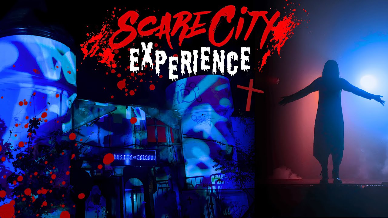 Видеоблог Scare City 2024. ПОЛНОЕ ПРОХОЖДЕНИЕ в ЗАБРОШЕННОМ тематическом парке Camelot в Чорли 🩸