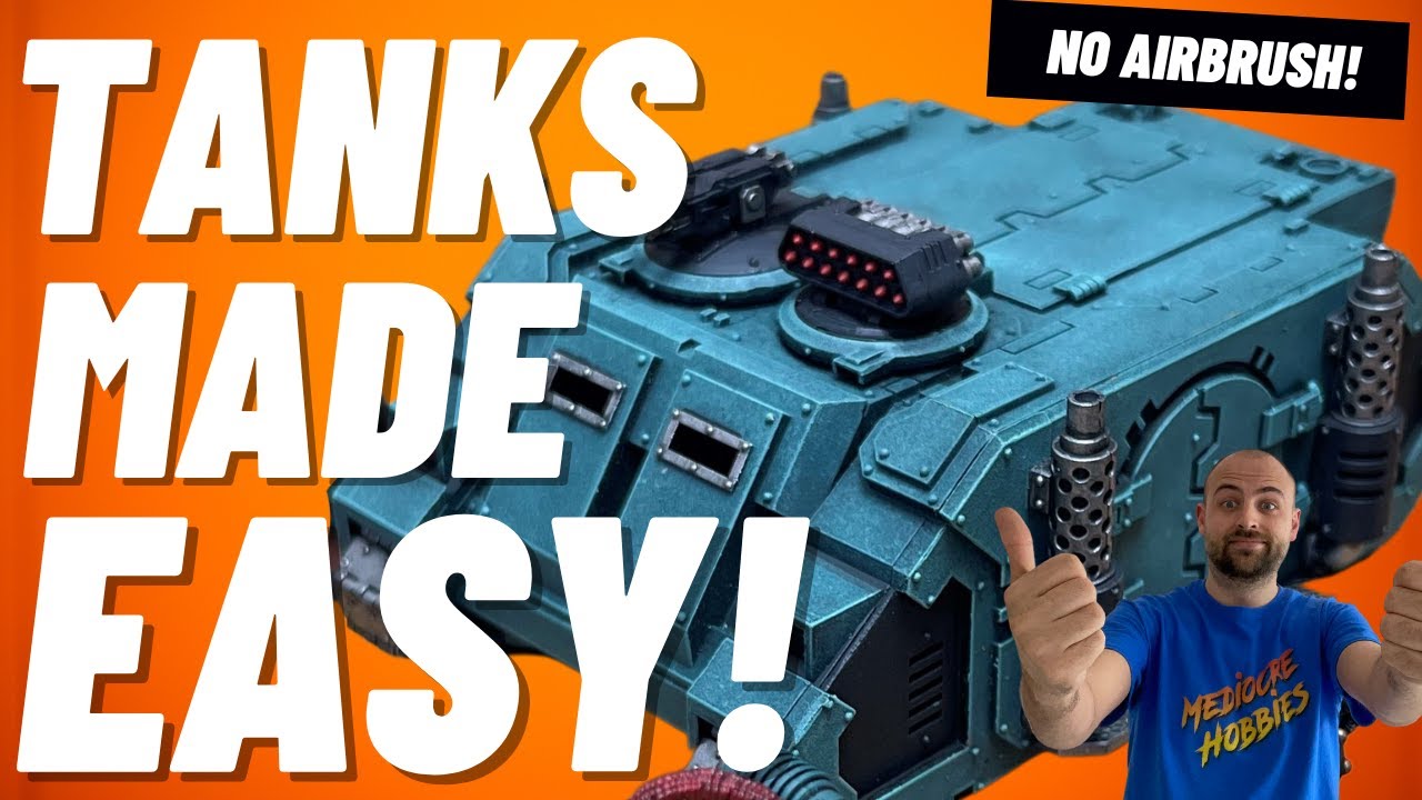 How to speed paint tanks for Warhammer, no airbrush required!