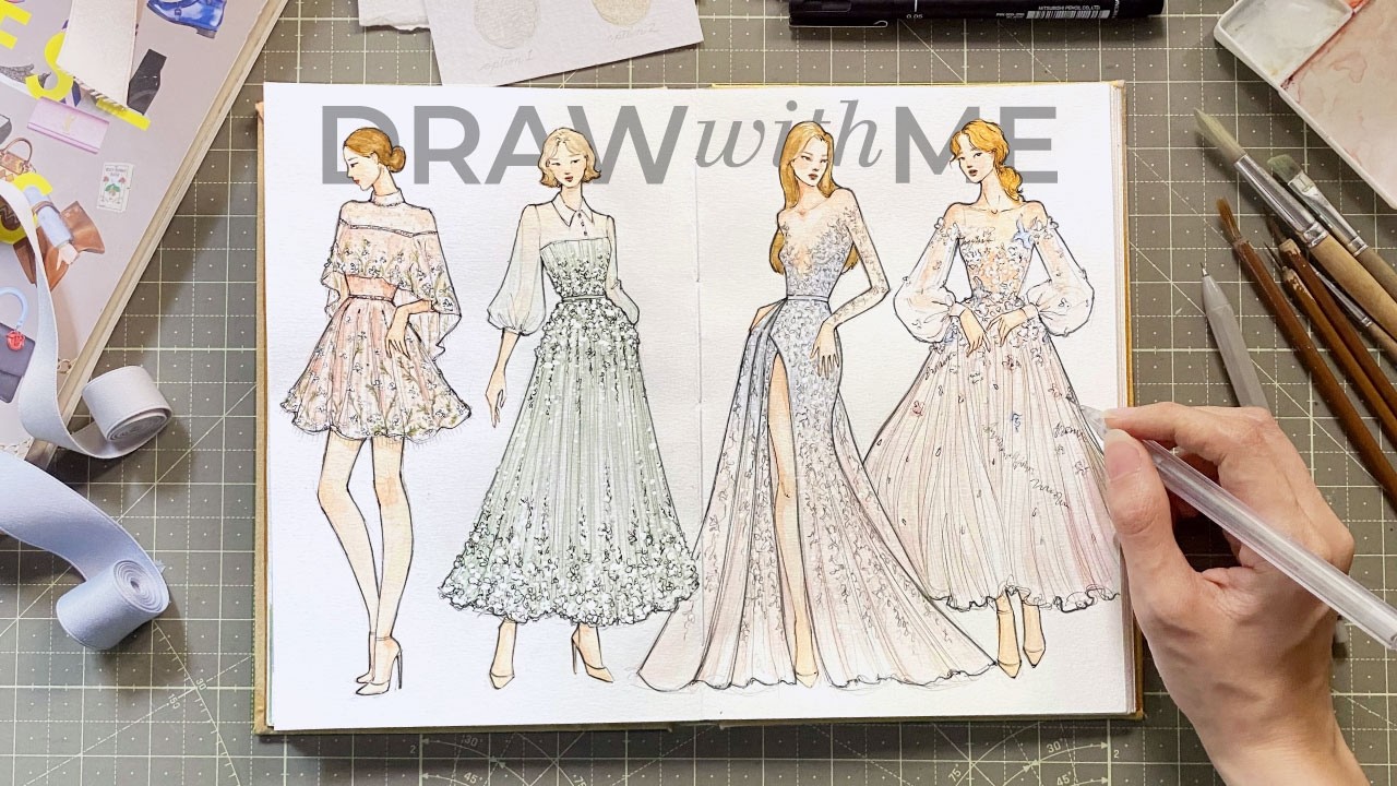 what dreams are made of ✨ drawing Paolo Sebastian’s Disney inspired dresses