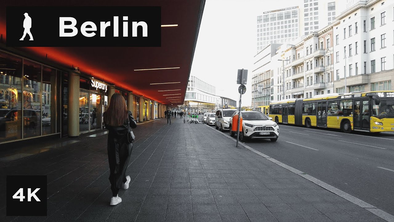 Berlin walk from Knesebeckstraße to Budapester Straße | Outside Walker | 4k