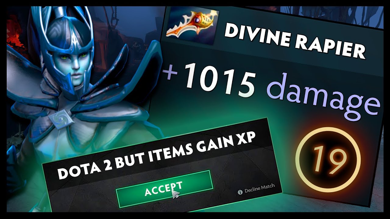 Dota 2, но предметы дают опыт