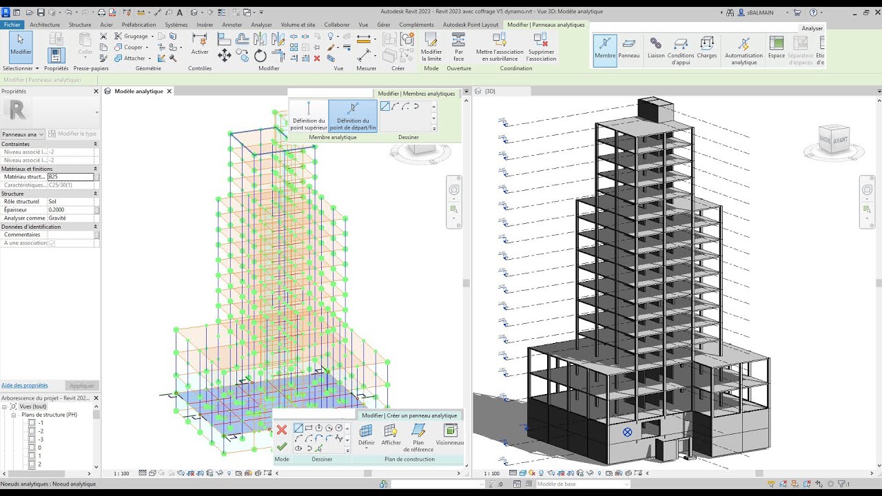 Le nouveau modèle analytique sous Revit 2023