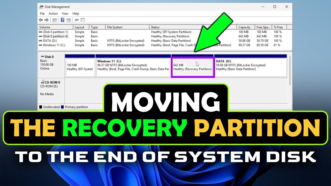 How To Move The Windows Recovery (WinRE) Partition On Windows 10/11 Without Any 3rd-Party Software