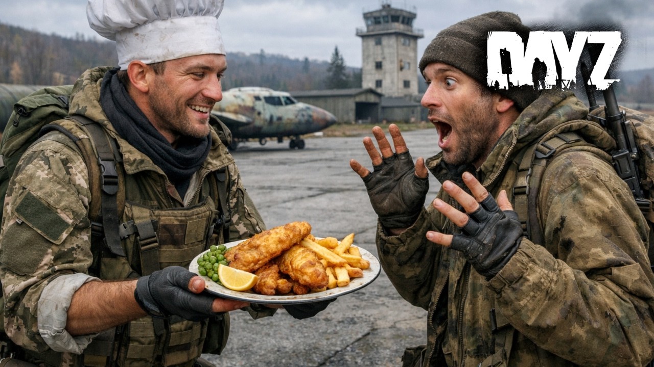 DayZ Vanilla — Delivering Fish & Chips to the Airfield | Immersive No HUD Challenge Survival