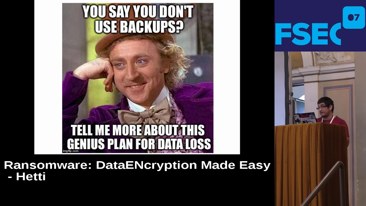 FSec2017: Ransomware: Data(EN)cryption Made Easy by Hetti