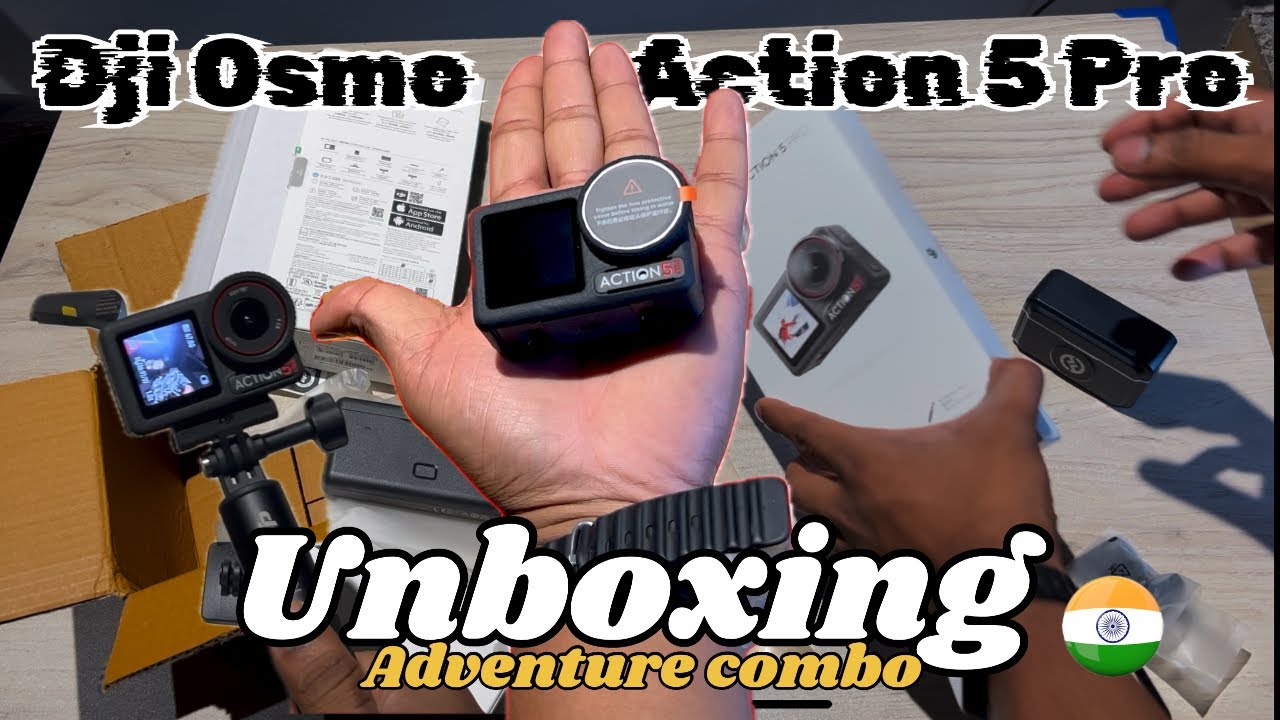 Unboxing- Dji Osmo Action 5 Pro - Adventure Combo - MotoVlogging Camera