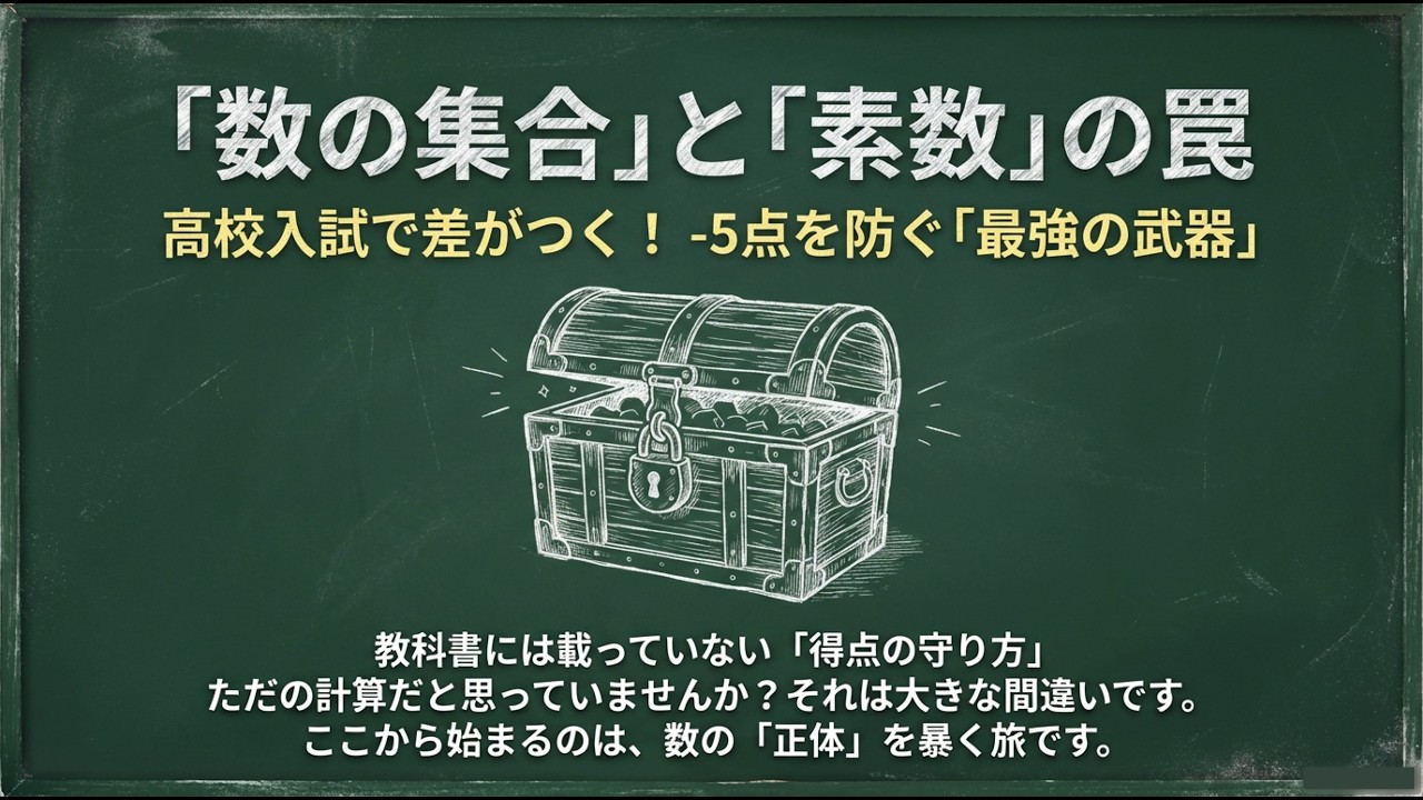 【中1数学】「数の集合・素数の積」がわからないと数学は一生苦行。暗記地獄から脱出する唯一の思考法