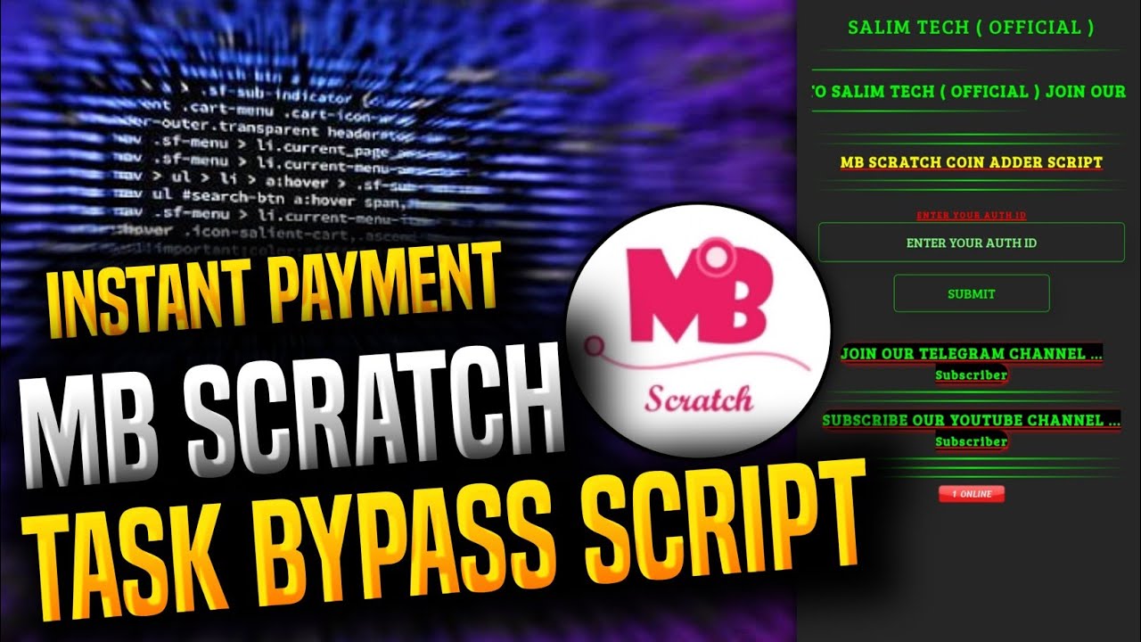Mb Scratch Task Bypass Script || New App Instant Payment Script ||