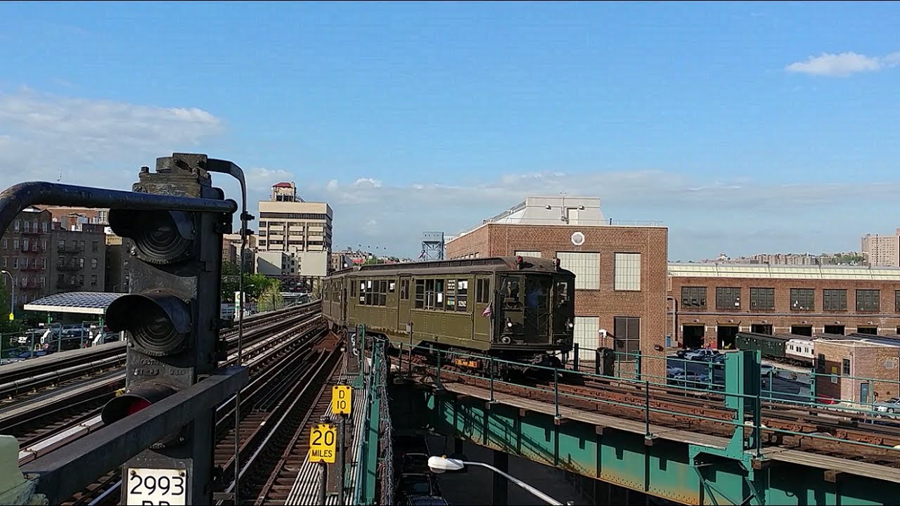NYC Subway Lo-V's Pulling into 207th Street Yard