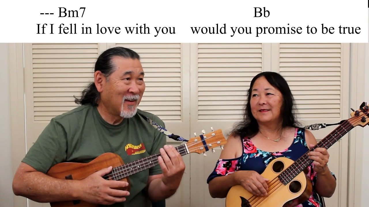 If I Fell - The Beatles - Ukulele Play Along - Lyrics And Chords On Screen