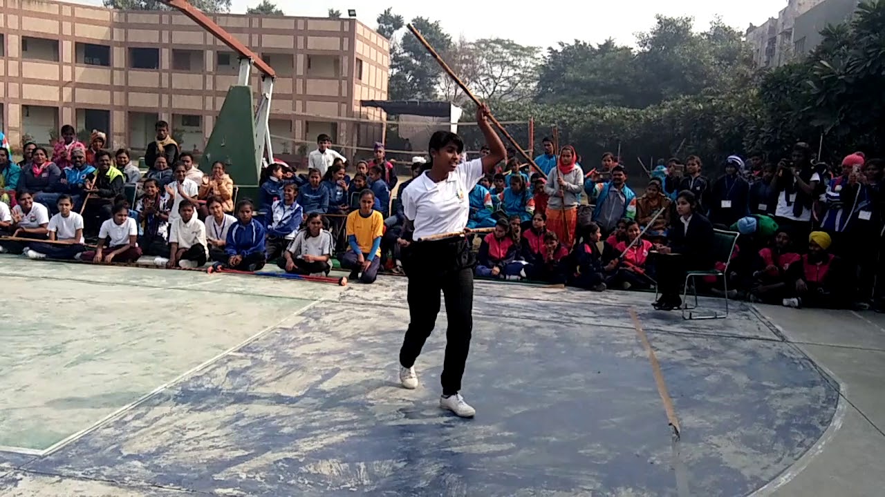 SGFI DOUBLE STICK EVENT DONE BY TAMILNADU GIRL KIRUTHIKA