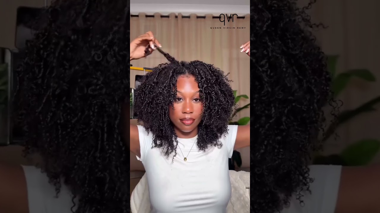 Hair Used QVR 5 packs 20 inches crochet afro kinky curly human hair extensions#qvr