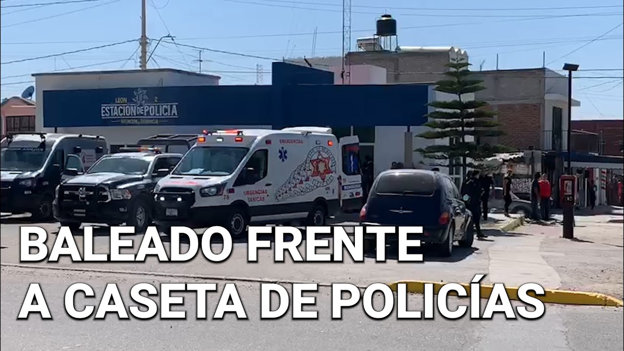 BALEAN a Motociclista frente a CASETA DE POLICÍA en LEÓN