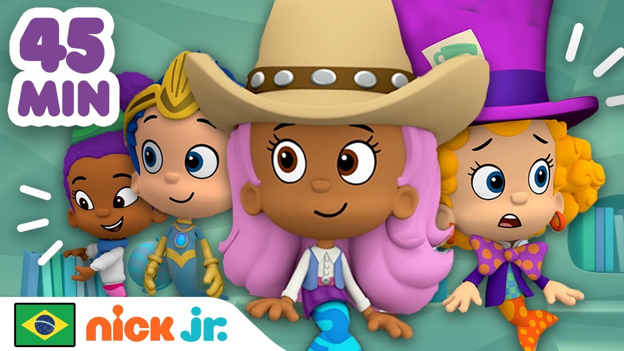 Bubble Guppies | Aventuras de Bubble Guppy por 45 Minutos! | Nick Jr. em Português