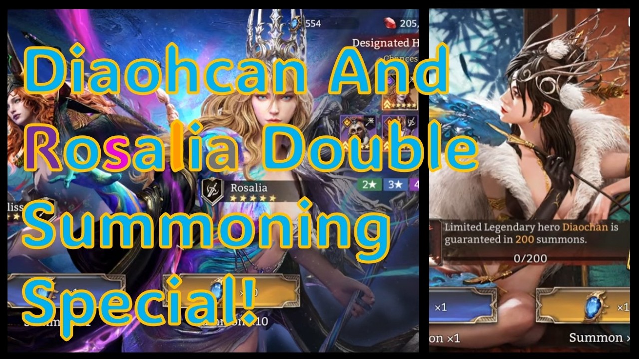 Watcher of Realms: Diaochan + Rosalia Double Summoning Special: Over 2800 Summons To Try!