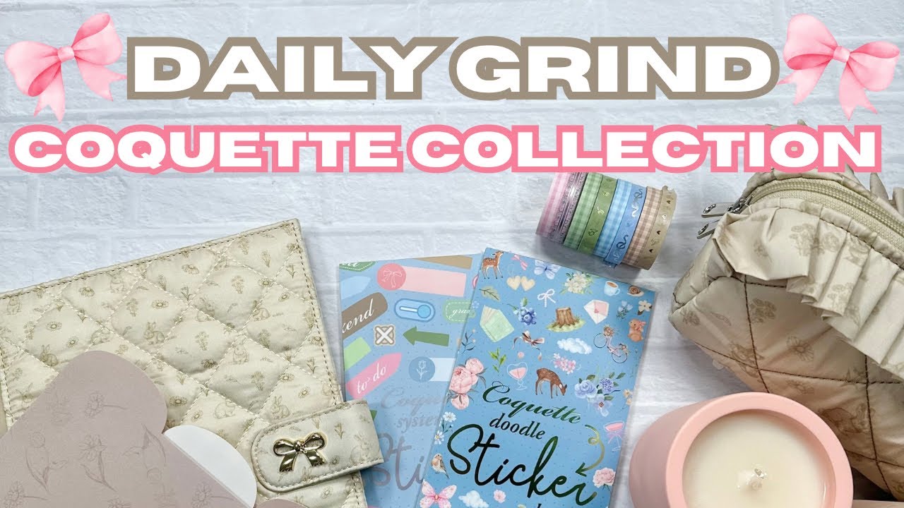 🎀 THE DAILY GRIND COQUETTE COLLECTION 🎀 Daily Grind Bunny Grove Set | Covers, Discs, Stickers & MORE