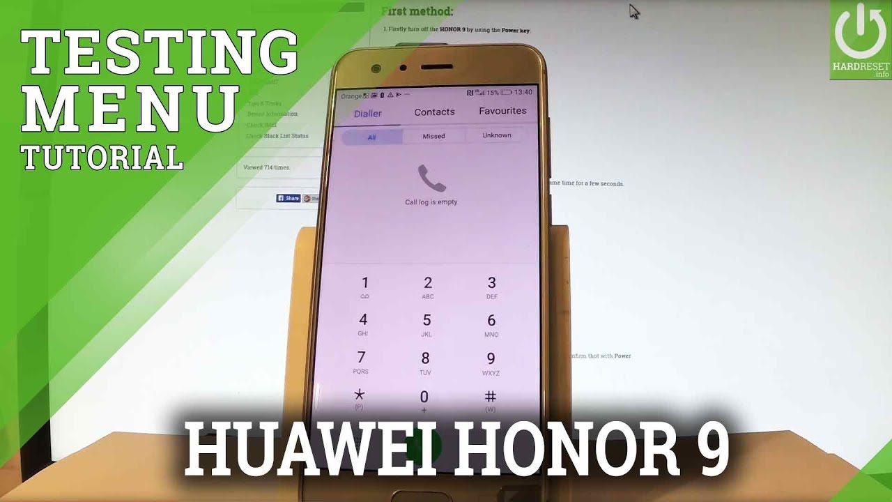 Открытие меню тестирования в HONOR 9 - Используйте расширенные настройки / трюки