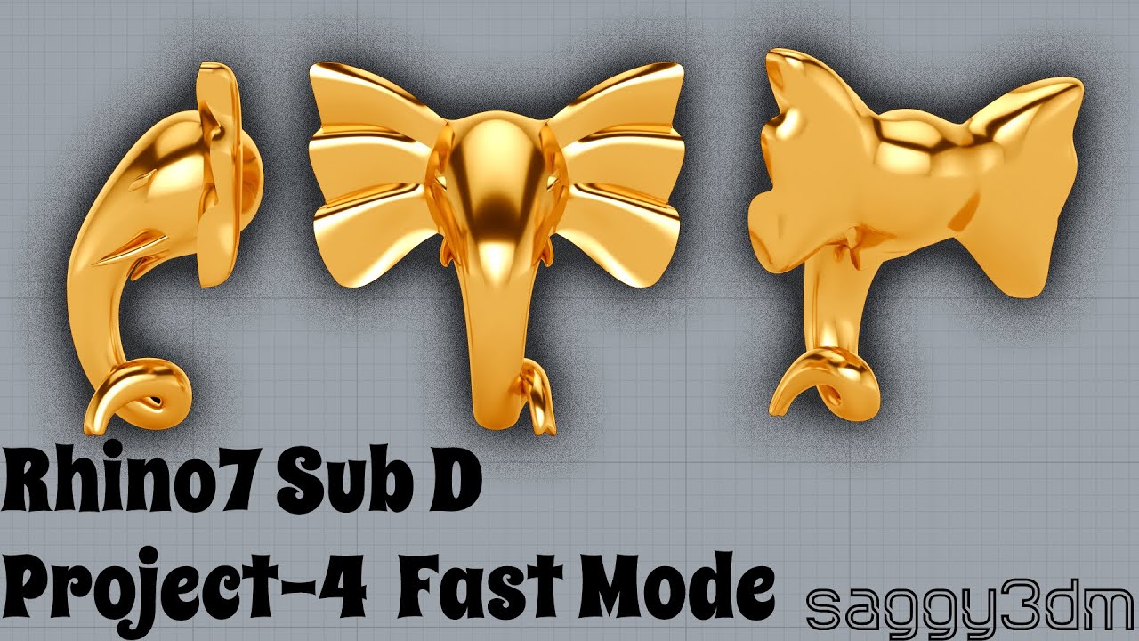 Rhino 7 SUB-D | Project - 4 Fast Mode | Elephant Face in SubD