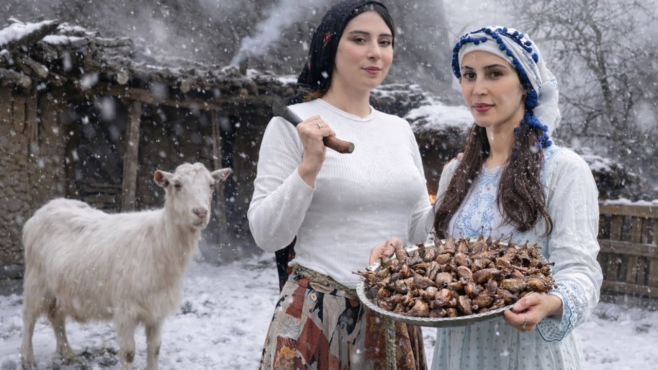Winter Village Cooking | Quail with Yogurt in the Snow ❄️