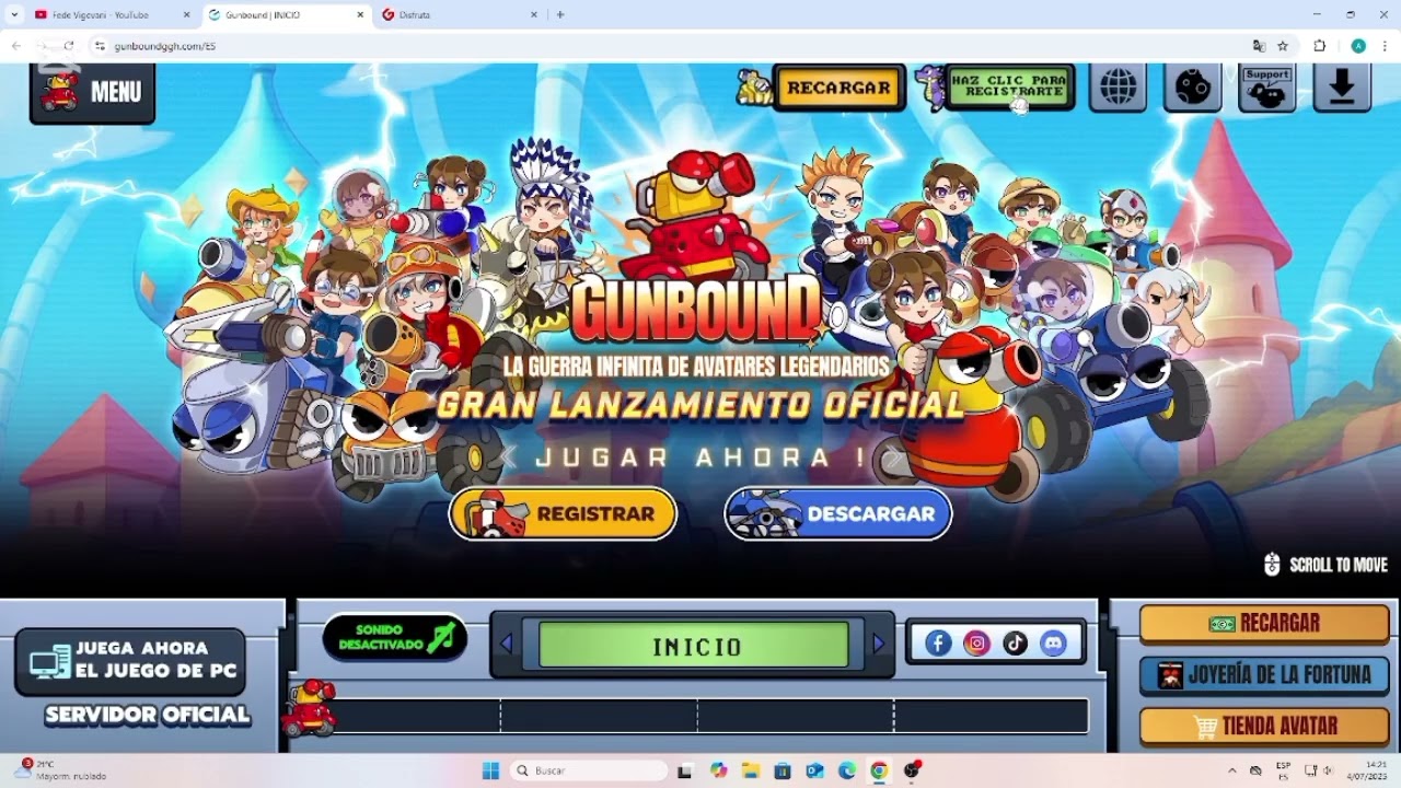COMO DESCARGAR GUNBOUND EN PC 2025 RAPIDO y Fácil (crear cuenta)