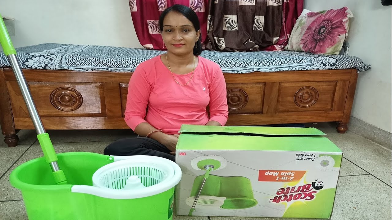 Scotch Brite twin bucket Spin Mop | Unboxing & Demo | Easy Floor Cleaning Reviews