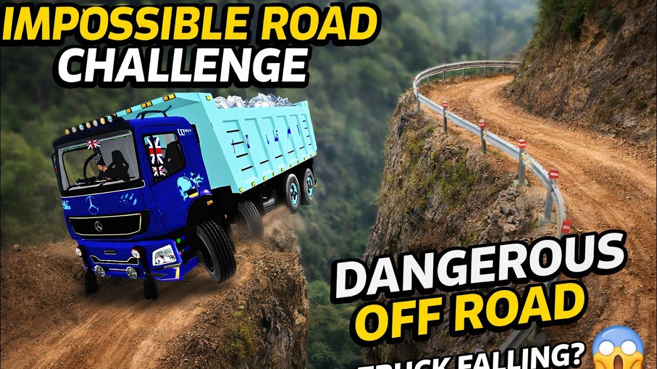 INDIAN BHARAT BENZ TRUCK # HEVEY LOADED TRUCK MOD 🤯🤯 #OFF ROAD MAP