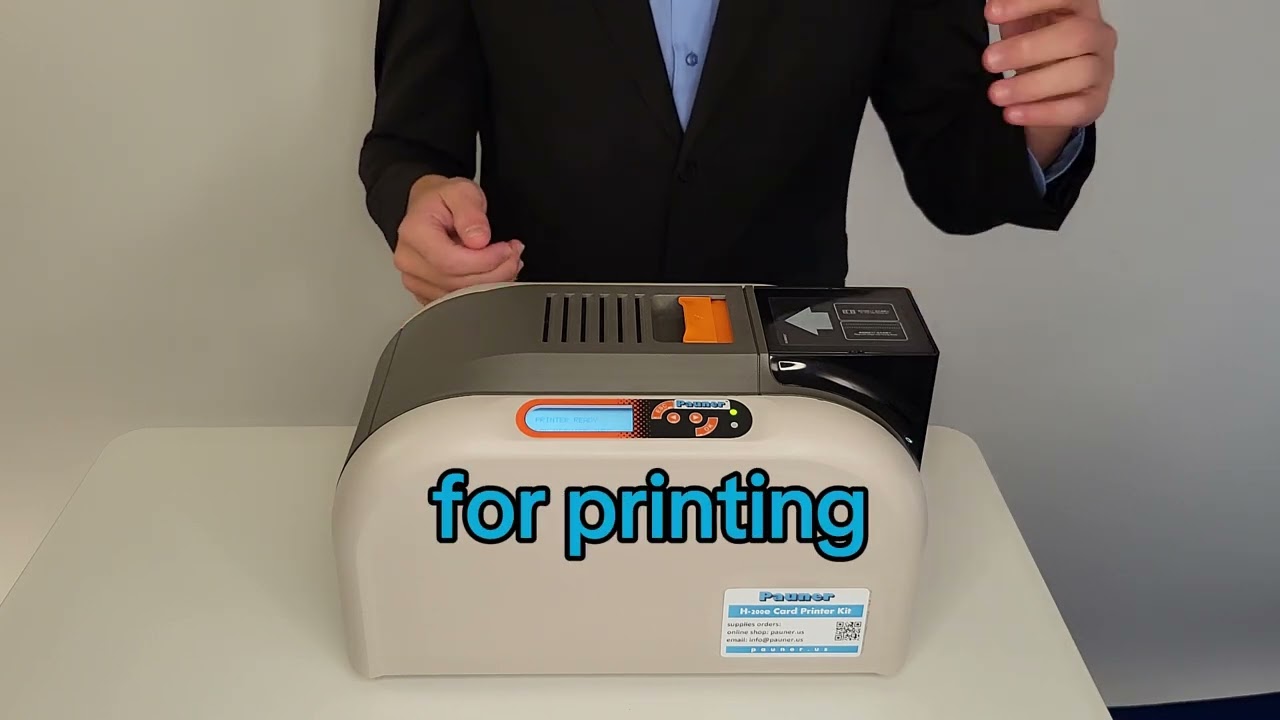 Pauner H200 ID Card Printer | Professional ID Badge Printer for Photo ID Card Printing #cardprinter