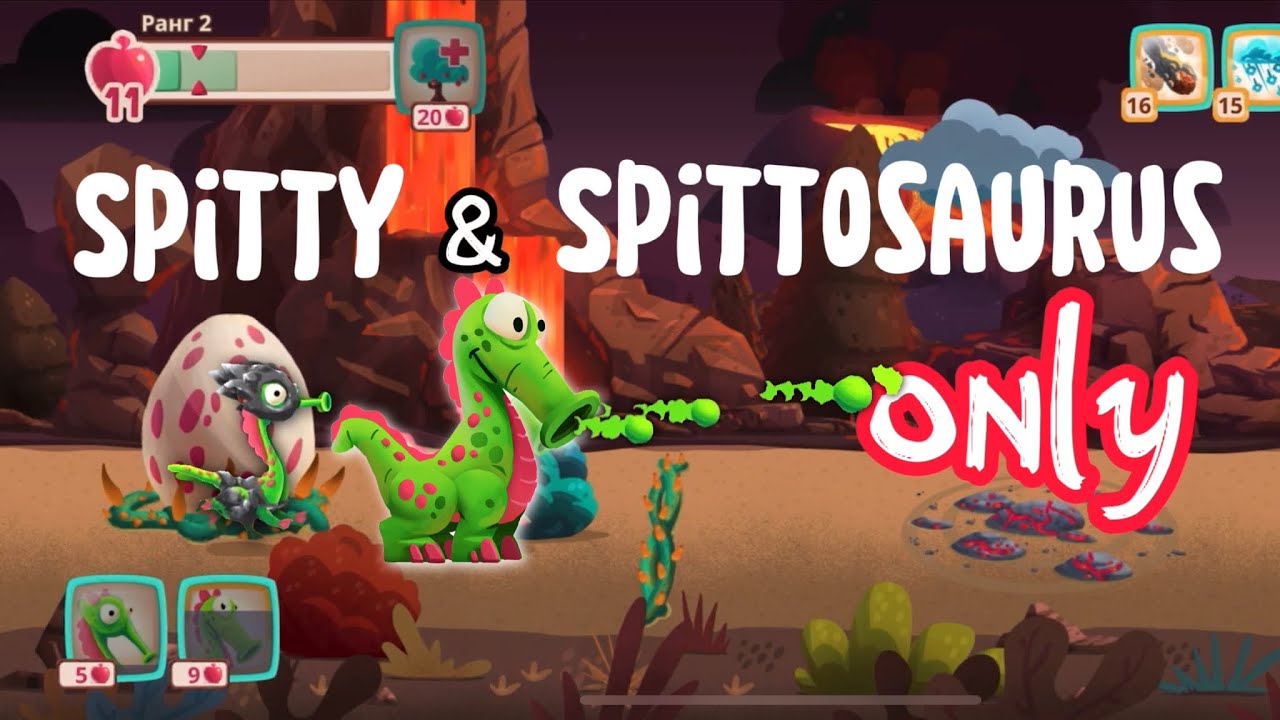 Dino bash Spitty and Spittosaurus gameplay (36-43 levels)