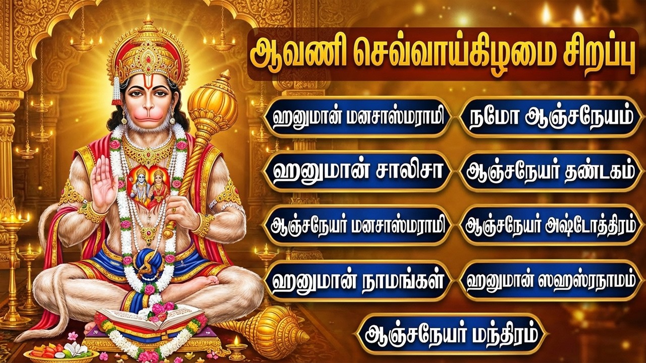 Saturday Special Hanuman Tamil Bhakti Songs | Hanuman Chalisa 🙏| Anjaneyar Tamil Bhakti padalgal