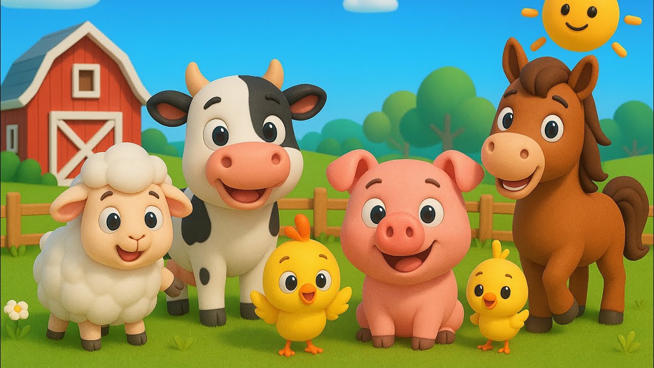 Farm Animal Song for Kids | Cow, Pig, Sheep, Horse & Chicken Sounds!