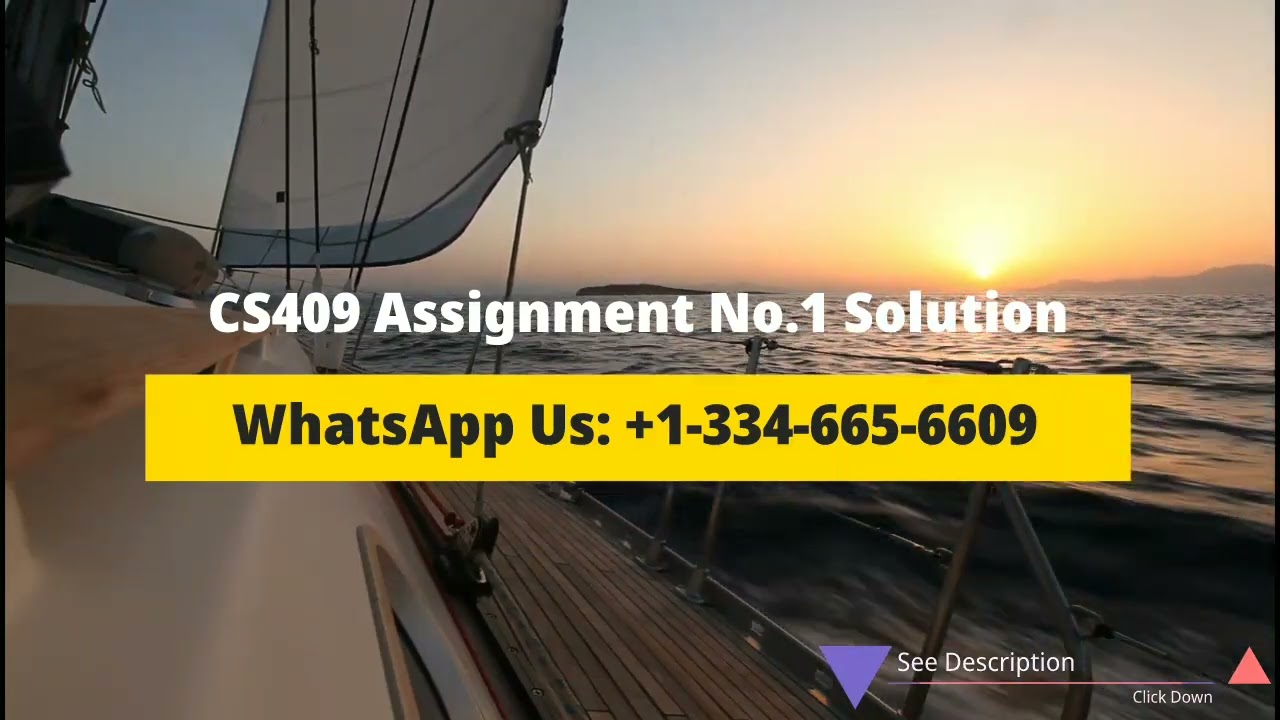 CS409 Assignment No. 1 Solution Spring 2022