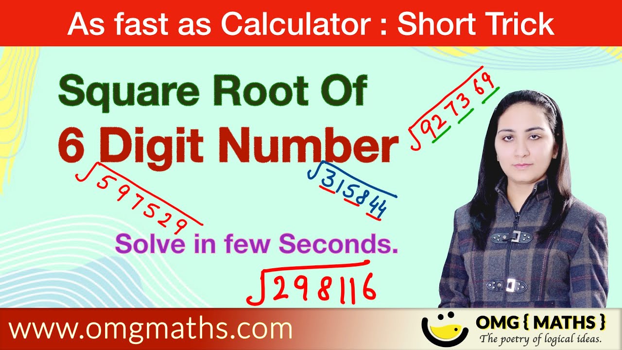 Square Root of 6 digit numbers | Vedic Maths | Square Root trick |  Quantitative Aptitude