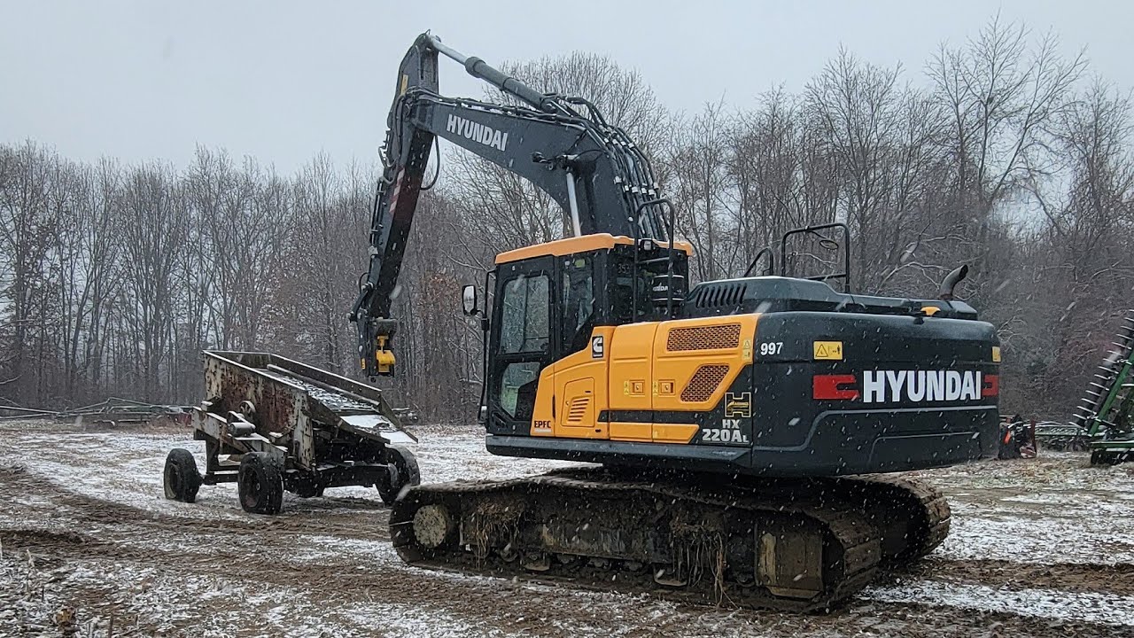 New Year's Eve Auction Haul Unload With A Excavator! Better Than A Costco Haul!